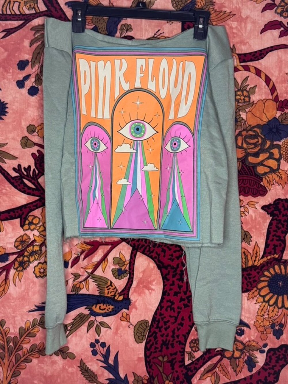 Cropped Pink Floyd Graphic Crewneck